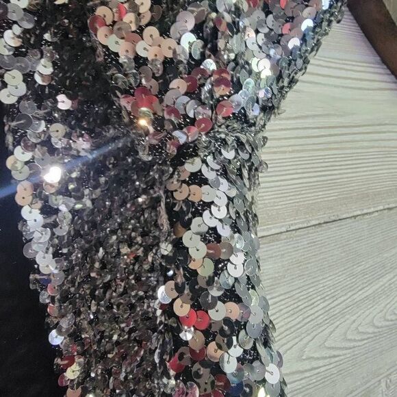 Vintage Ann Green Sequin Cardigan 70's Womens SZ S Made In England Era Tour Disc - Picture 5 of 8